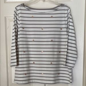 A NEW DAY Striped Sequin Top